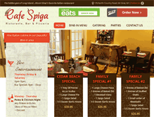 Tablet Screenshot of cafespigapizzapasta.com